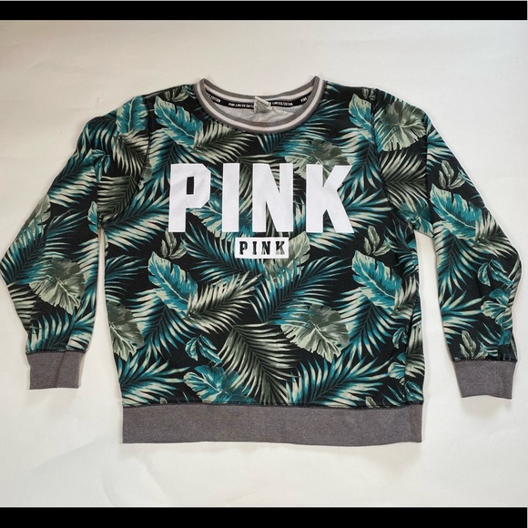 Victoria’s Secret PINK Limited Edition French Terry Palm Sweatshirt Size M - Picture 1 of 6